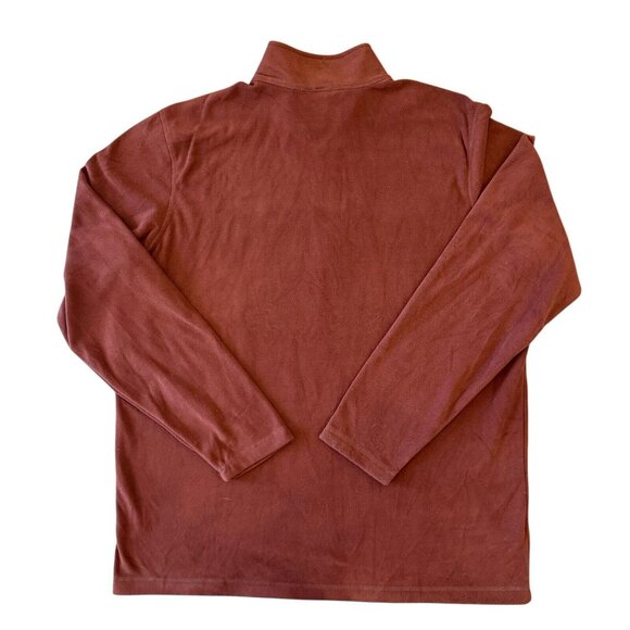 Eddie Bauer Fleece 1/4 Zip Pullover Sweater Mens TXL Rust Brown - Picture 3 of 6